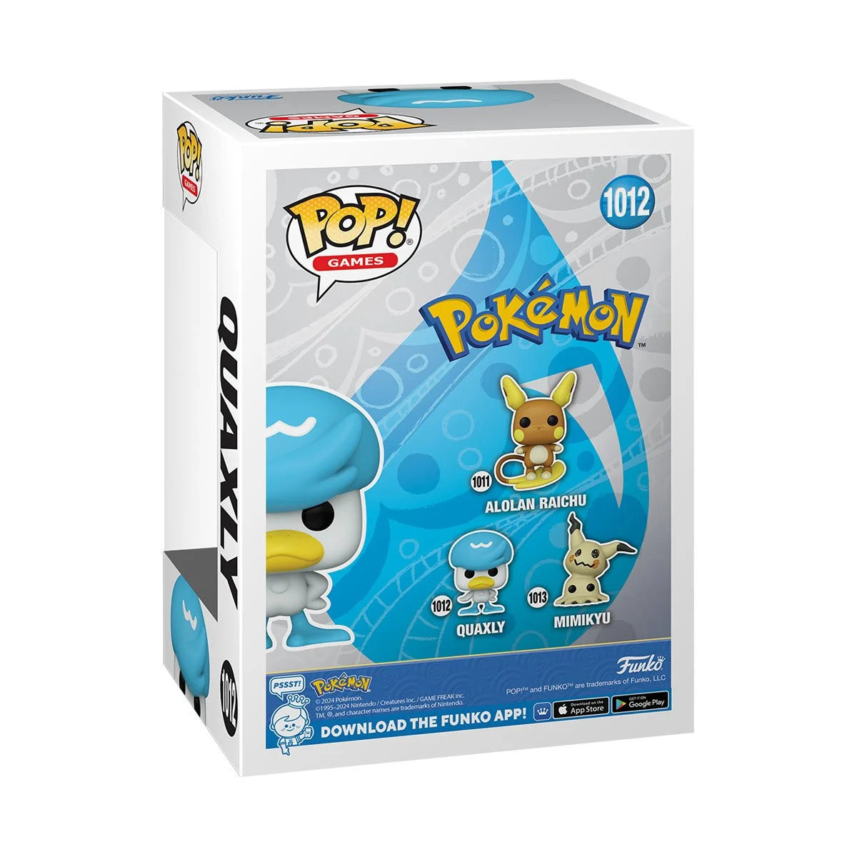 Pokemon Quaxly Funko Pop! Vinyl Figure #1012 - Outer Limit Toys