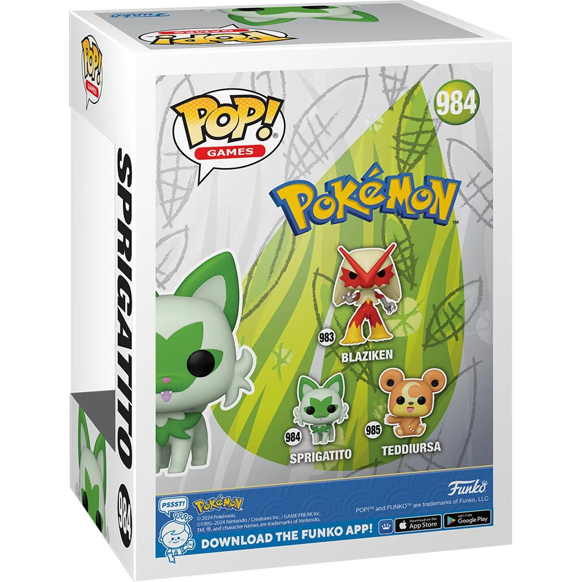 Pokemon Sprigatito Funko Pop! Vinyl Figure #984 - Outer Limit Toys