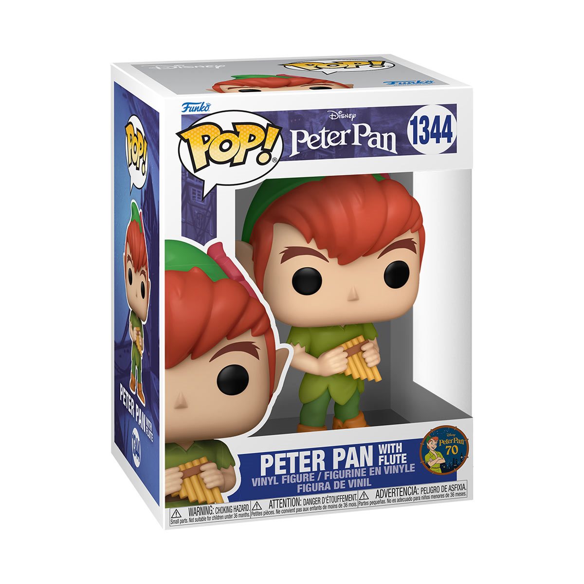 Peter Pan 70th Anniversary Peter Pan with Flute Funko Pop! Vinyl Figure #1344 - Outer Limit Toys