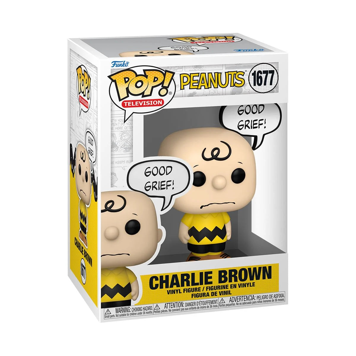 Peanuts Charlie Brown Good Grief Funko Pop Vinyl Figure #1677 - Outer Limit Toys