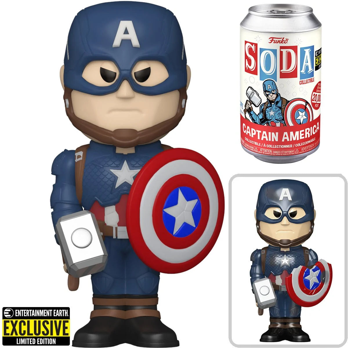 Avengers: Endgame Captain America Vinyl Funko Soda Figure - Entertainment Earth Exclusive - Outer Limit Toys