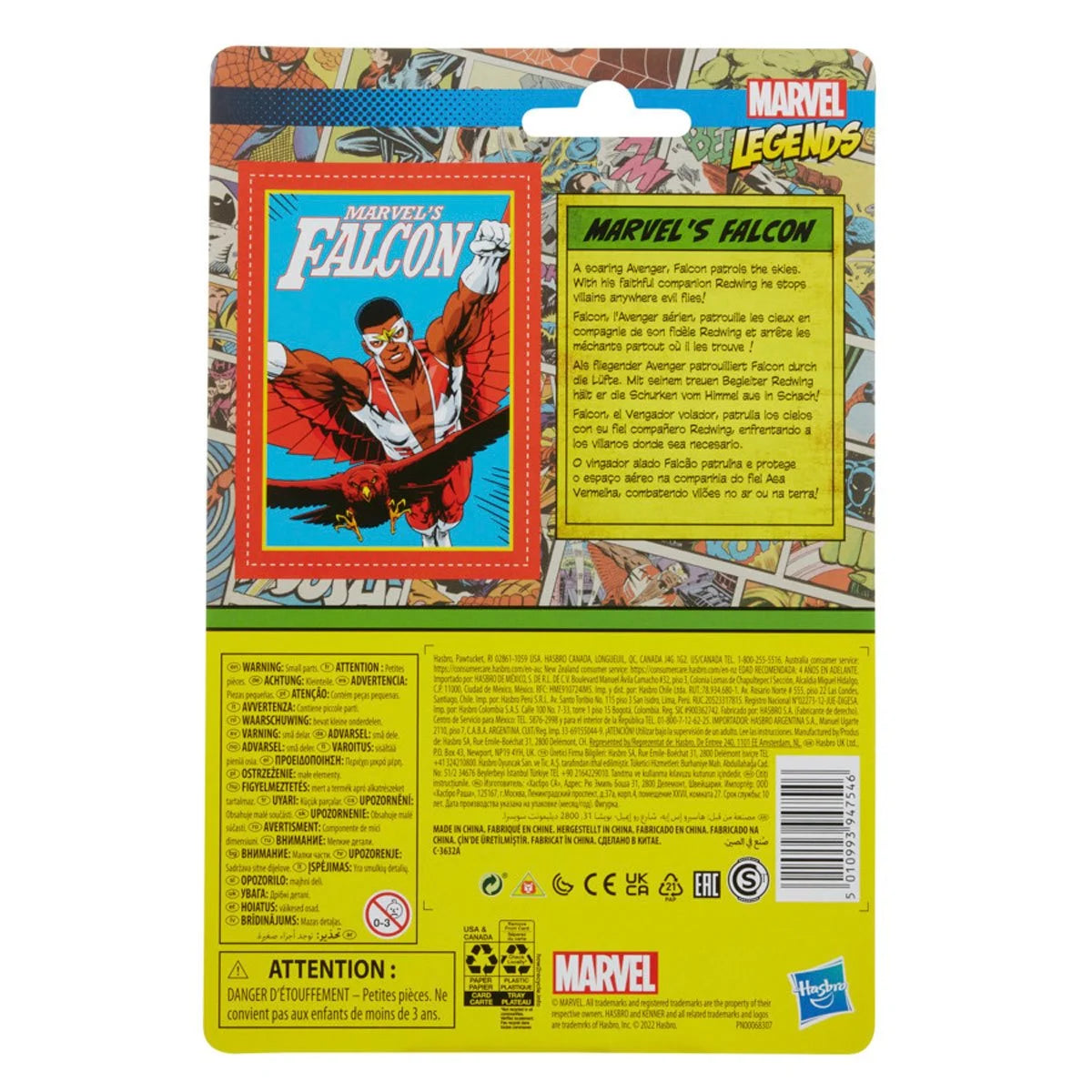 Marvel Legends Retro 375 Collection Falcon 3 3/4-Inch Action Figure - Outer Limit Toys