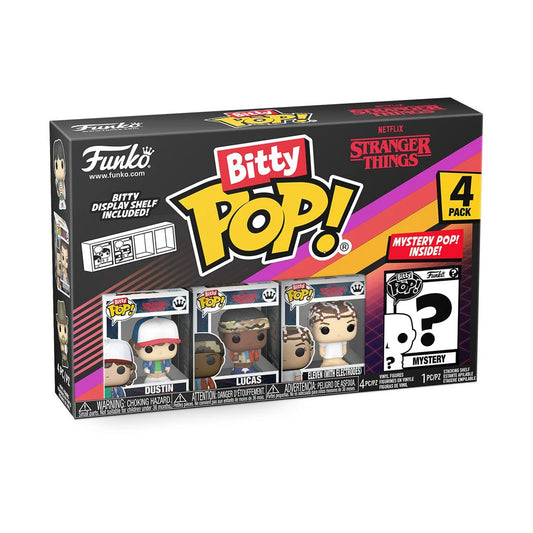 Stranger Things Season 1 Dustin Funko Bitty Pop! Mini-Figure 4-Pack
