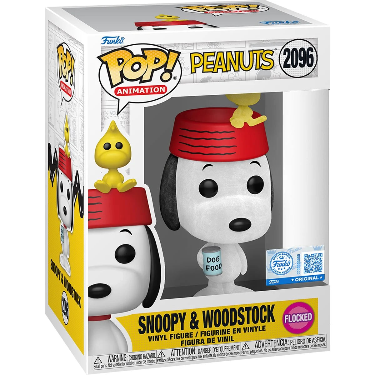 Peanuts Snoopy & Woodstock Flocked Funko Pop! Vinyl Figure #2096 - Entertainment Earth