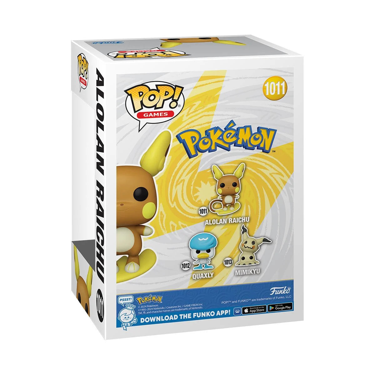 Pokemon Alolan Raichu Funko Pop! Vinyl Figure #1011 - Outer Limit Toys