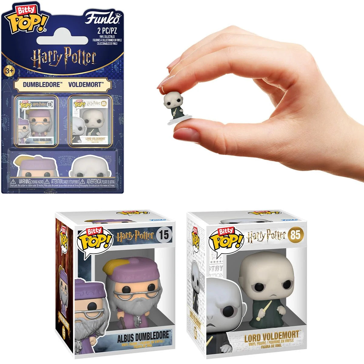 Harry Potter Dumbledore and Voldemort Funko Bitty Pop! Mini-Figure 2-Pack