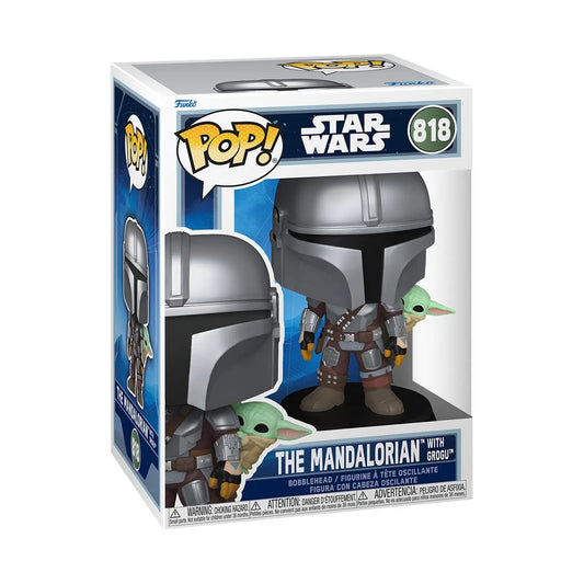 Star Wars: The Mandalorian and Grogu Mandalorian with Grogu Funko Pop! Vinyl Figure #818 - Outer Limit Toys