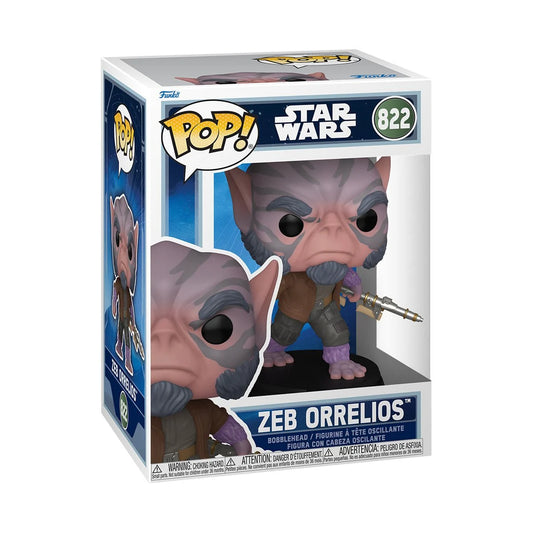 Star Wars: The Mandalorian and Grogu Zeb Orrelios Funko Pop! Vinyl Figure #822 - Outer Limit Toys
